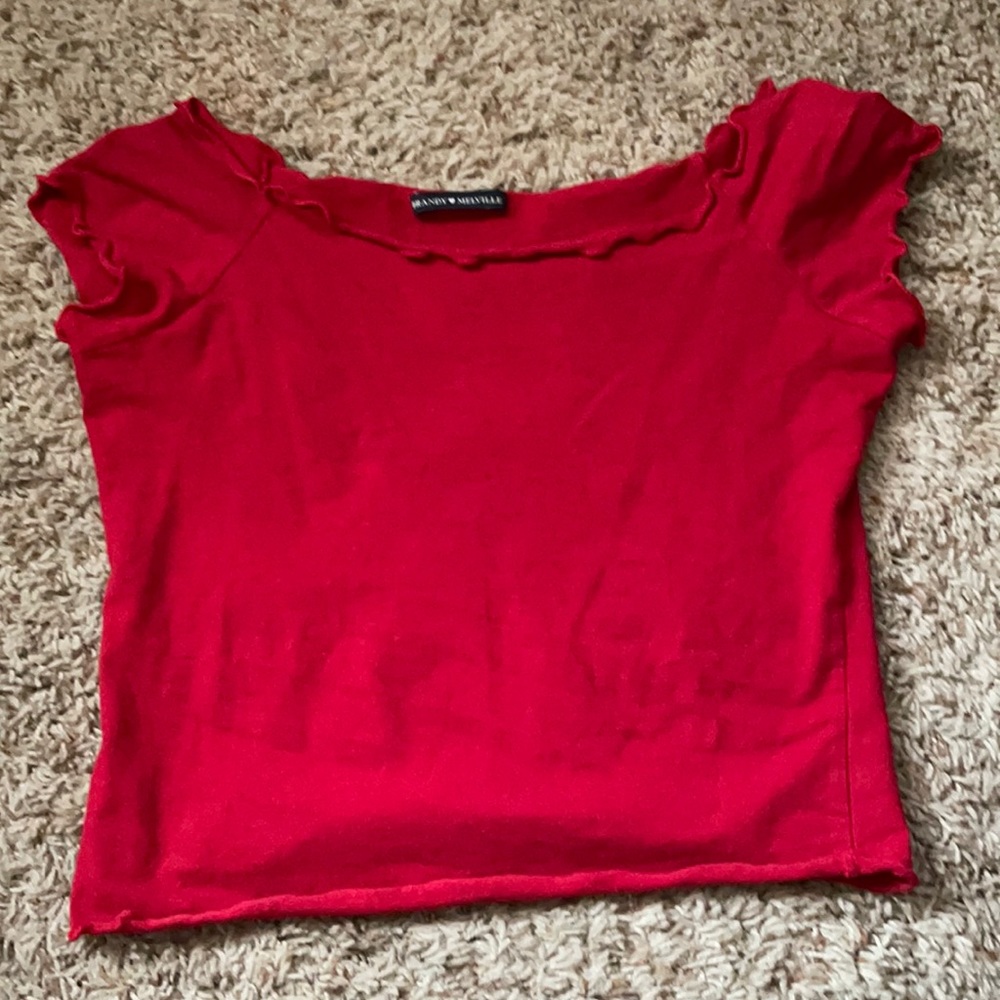 Brandy Melville Red Crop Top